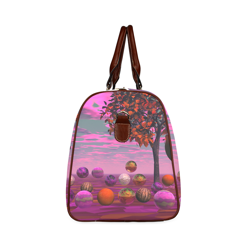 Bittersweet Opinion, Abstract Raspberry Maple Tree Waterproof Travel Bag/Small (Model 1639)