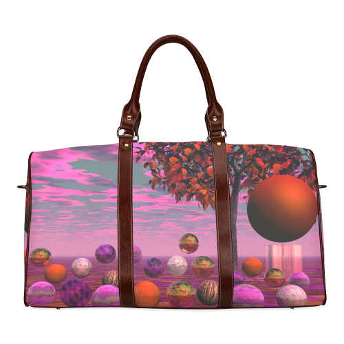 Bittersweet Opinion, Abstract Raspberry Maple Tree Waterproof Travel Bag/Small (Model 1639)