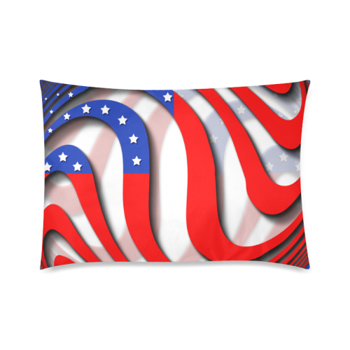Flag of United States of America Custom Zippered Pillow Case 20"x30"(Twin Sides)