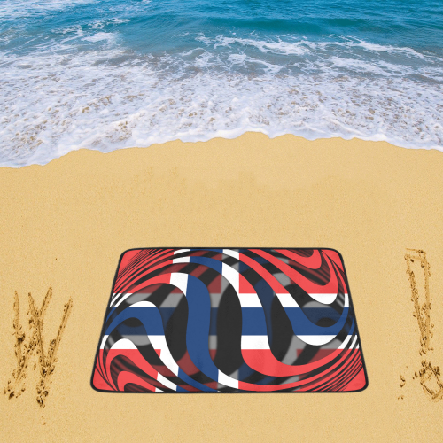 The Flag of Norway Beach Mat 78"x 60"