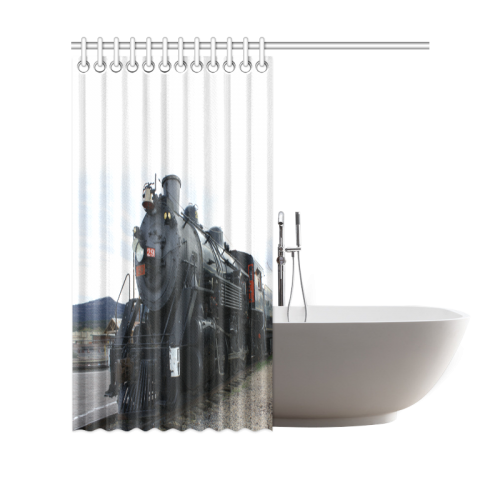 RailRoad Steam Train Shower Curtain 69"x70"