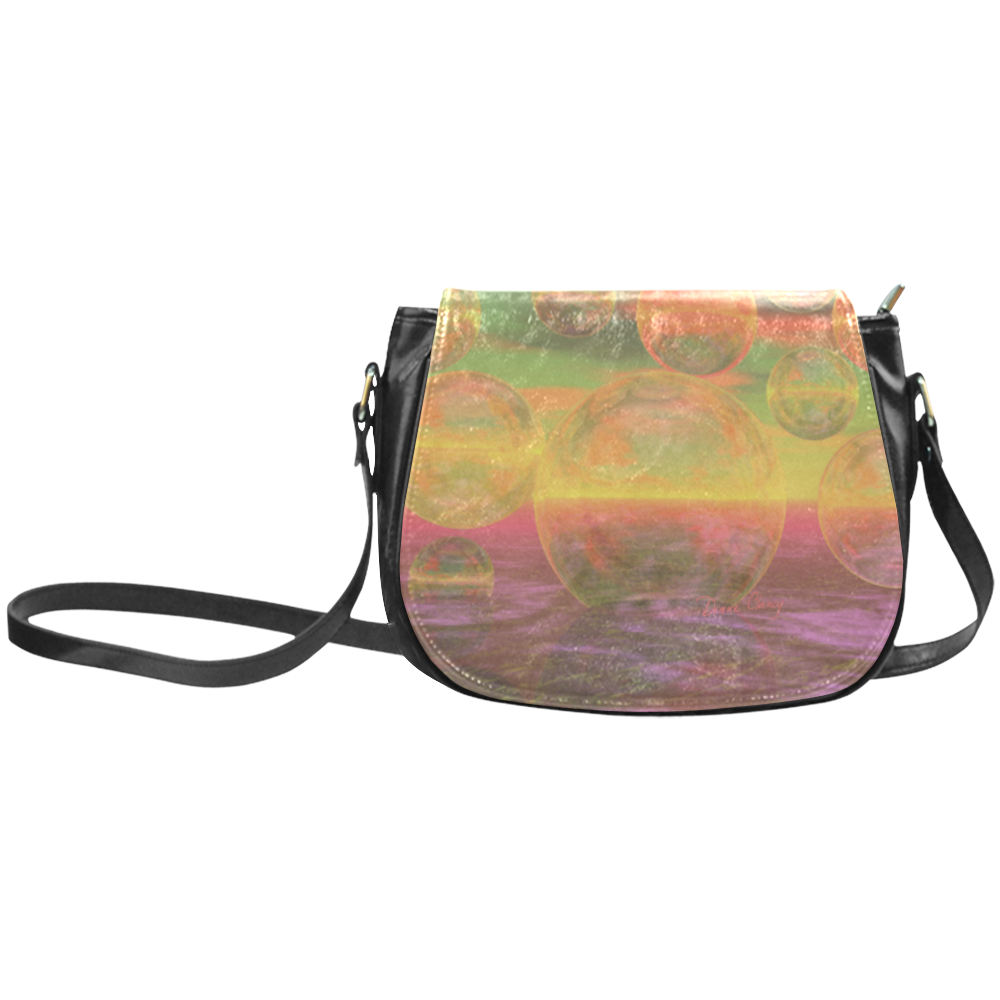 Autumn Ruminations, Abstract Gold Rose Glory Classic Saddle Bag/Small (Model 1648)