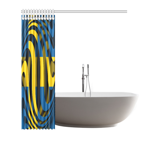 The Flag of Sweden Shower Curtain 72"x72"