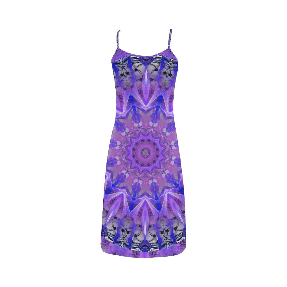 Abstract Plum Ice Crystal Palace Lattice Lace Alcestis Slip Dress (Model D05)