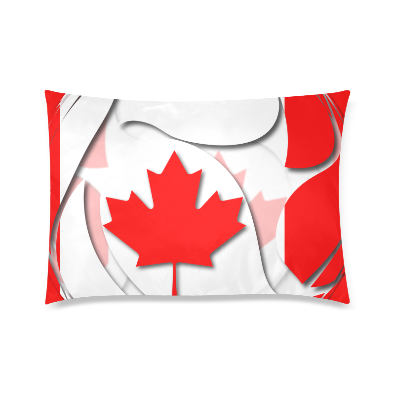 Flag of Canada Custom Zippered Pillow Case 20"x30"(Twin Sides)