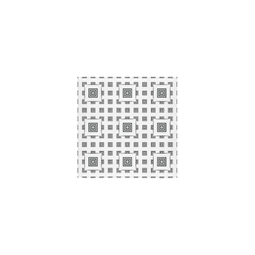 Solid Squares Frame Mosaic Black & White Square Towel 13“x13”