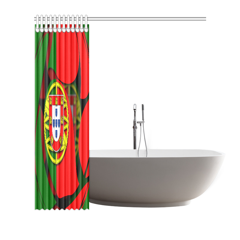 The Flag of Portugal Shower Curtain 72"x72"