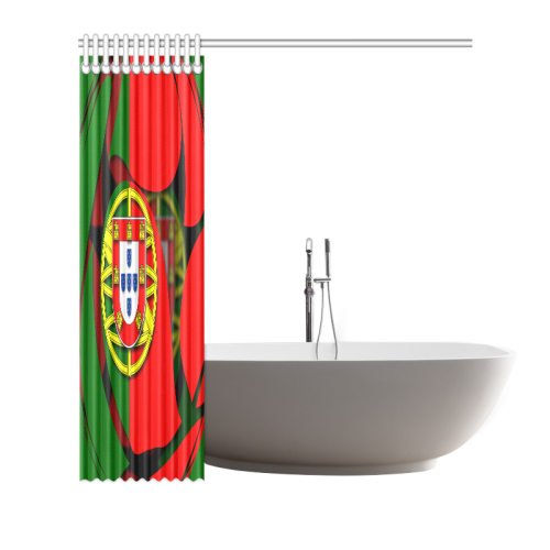 The Flag of Portugal Shower Curtain 72"x72"