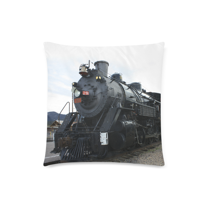 RailRoad Steam Train Custom Zippered Pillow Case 18"x18"(Twin Sides)