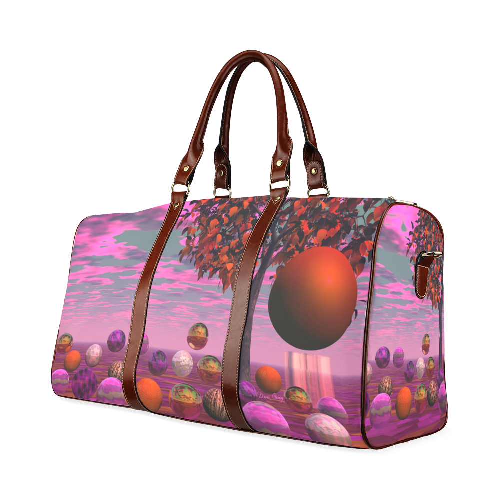 Bittersweet Opinion, Abstract Raspberry Maple Tree Waterproof Travel Bag/Small (Model 1639)