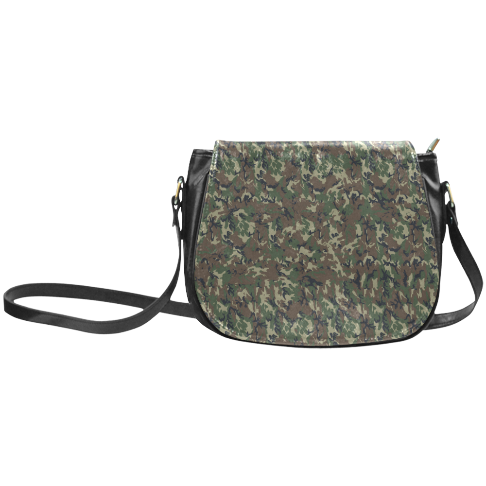 Forest Camouflage Pattern Classic Saddle Bag/Large (Model 1648)