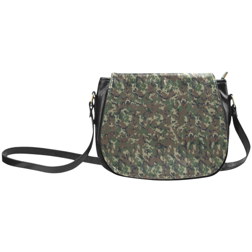 Forest Camouflage Pattern Classic Saddle Bag/Large (Model 1648)