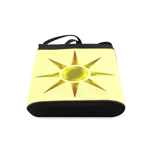 Yellow star cross shoulder bag Crossbody Bags (Model 1613)
