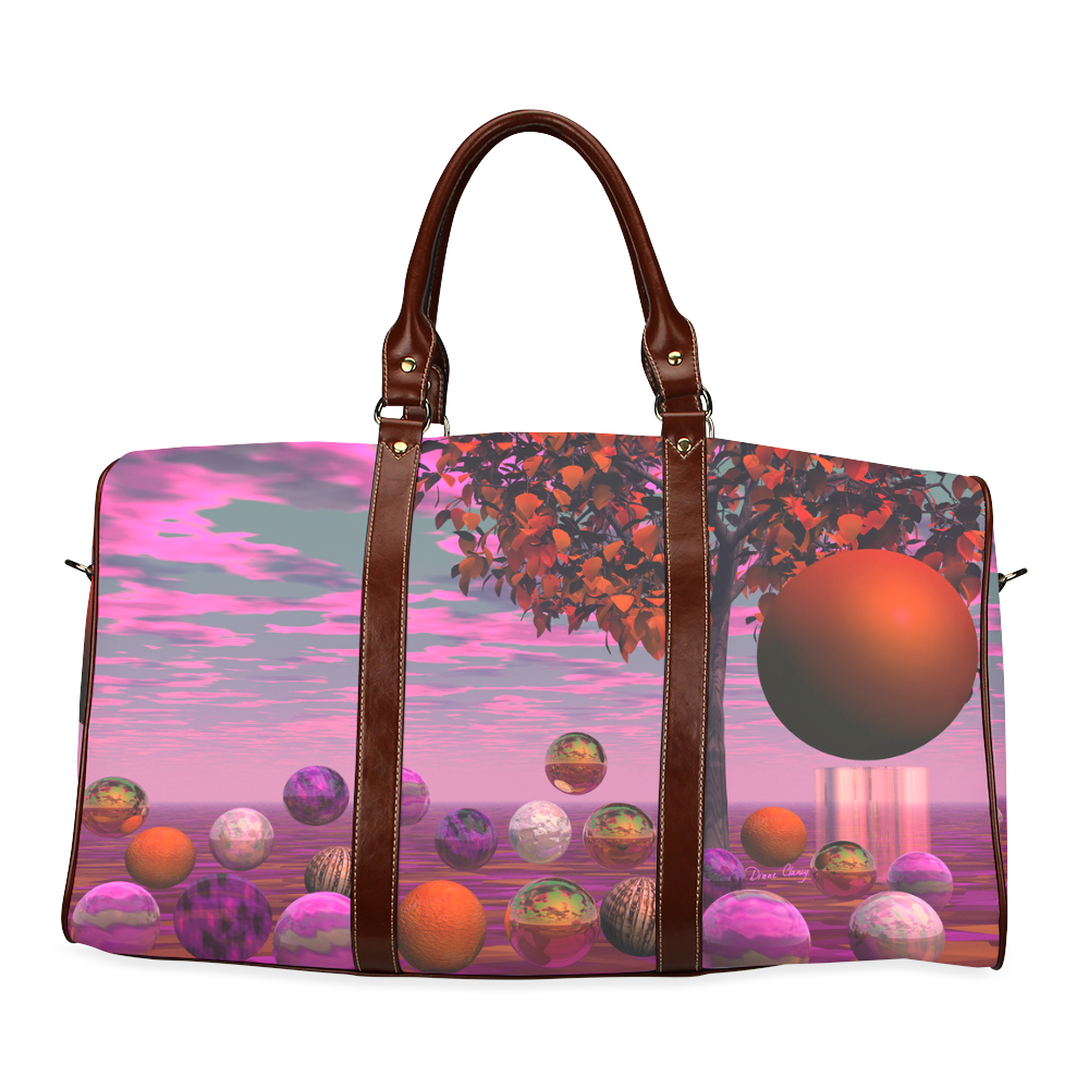 Bittersweet Opinion, Abstract Raspberry Maple Tree Waterproof Travel Bag/Small (Model 1639)