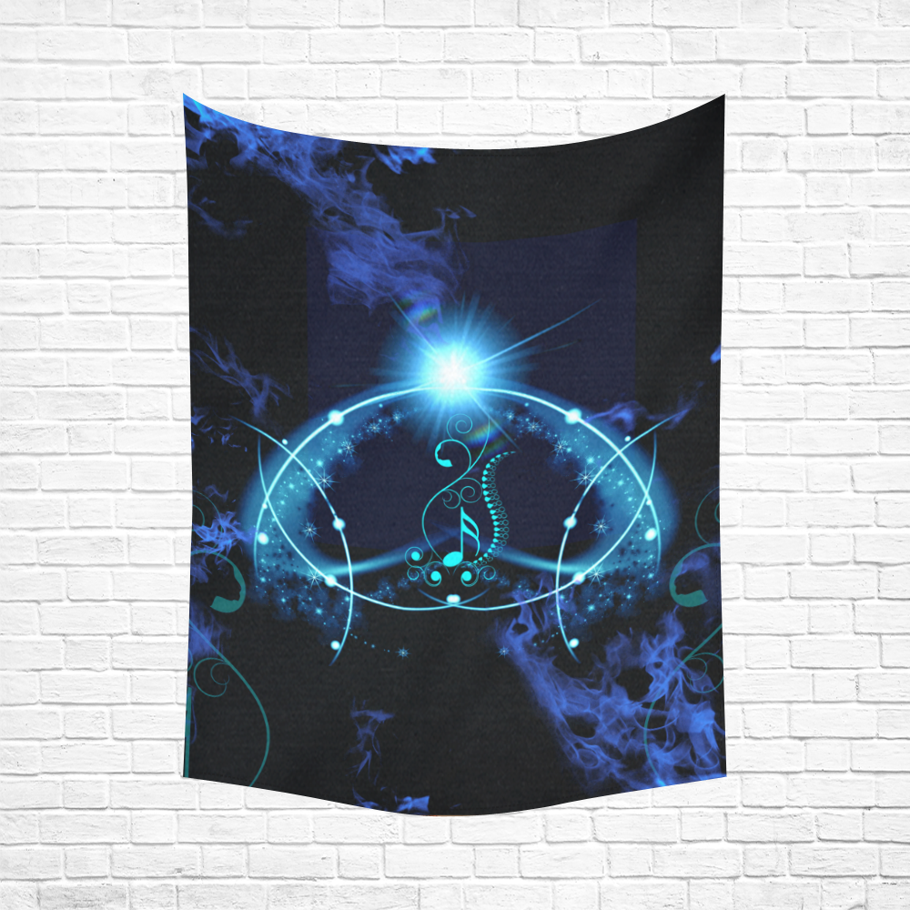 Key notes with glowing light Cotton Linen Wall Tapestry 60"x 80"