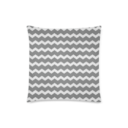 Modern Trendy Pastell Grey Zig Zag Pattern Chevron Custom Zippered Pillow Case 18"x18"(Twin Sides)