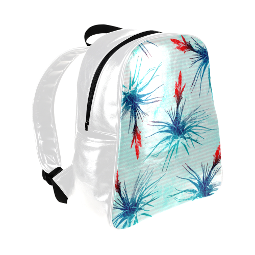 Tillandsia Flower Multi-Pockets Backpack (Model 1636)