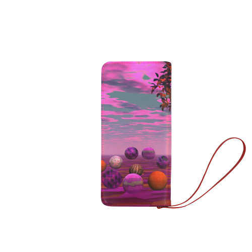 Bittersweet Opinion, Abstract Raspberry Maple Tree Women's Clutch Wallet (Model 1637)