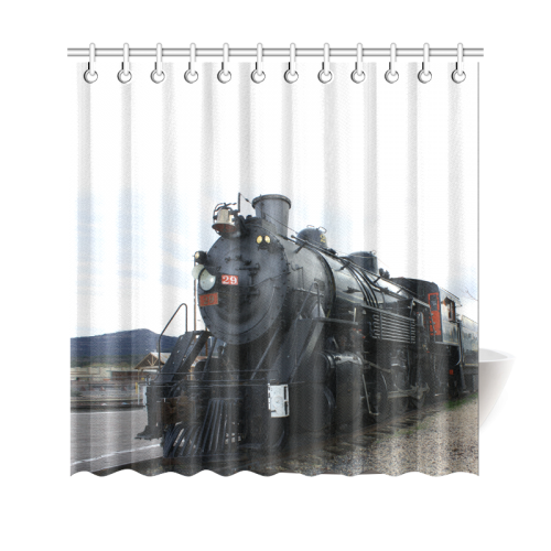 RailRoad Steam Train Shower Curtain 69"x70"