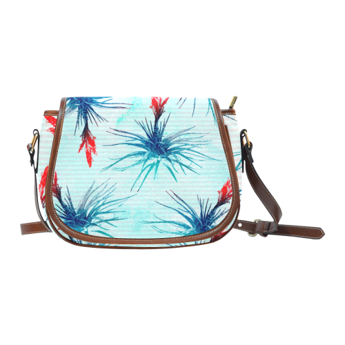 Tillandsia Flower Saddle Bag/Small (Model 1649) Full Customization