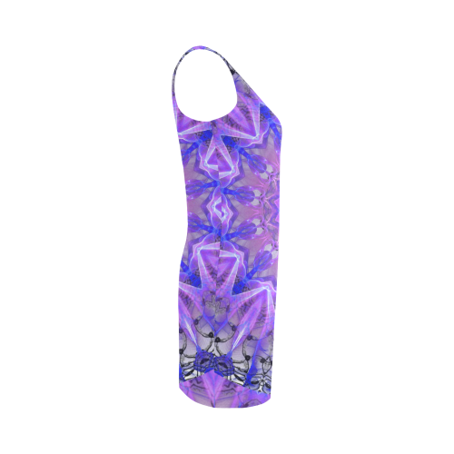 Abstract Plum Ice Crystal Palace Lattice Lace Medea Vest Dress (Model D06)