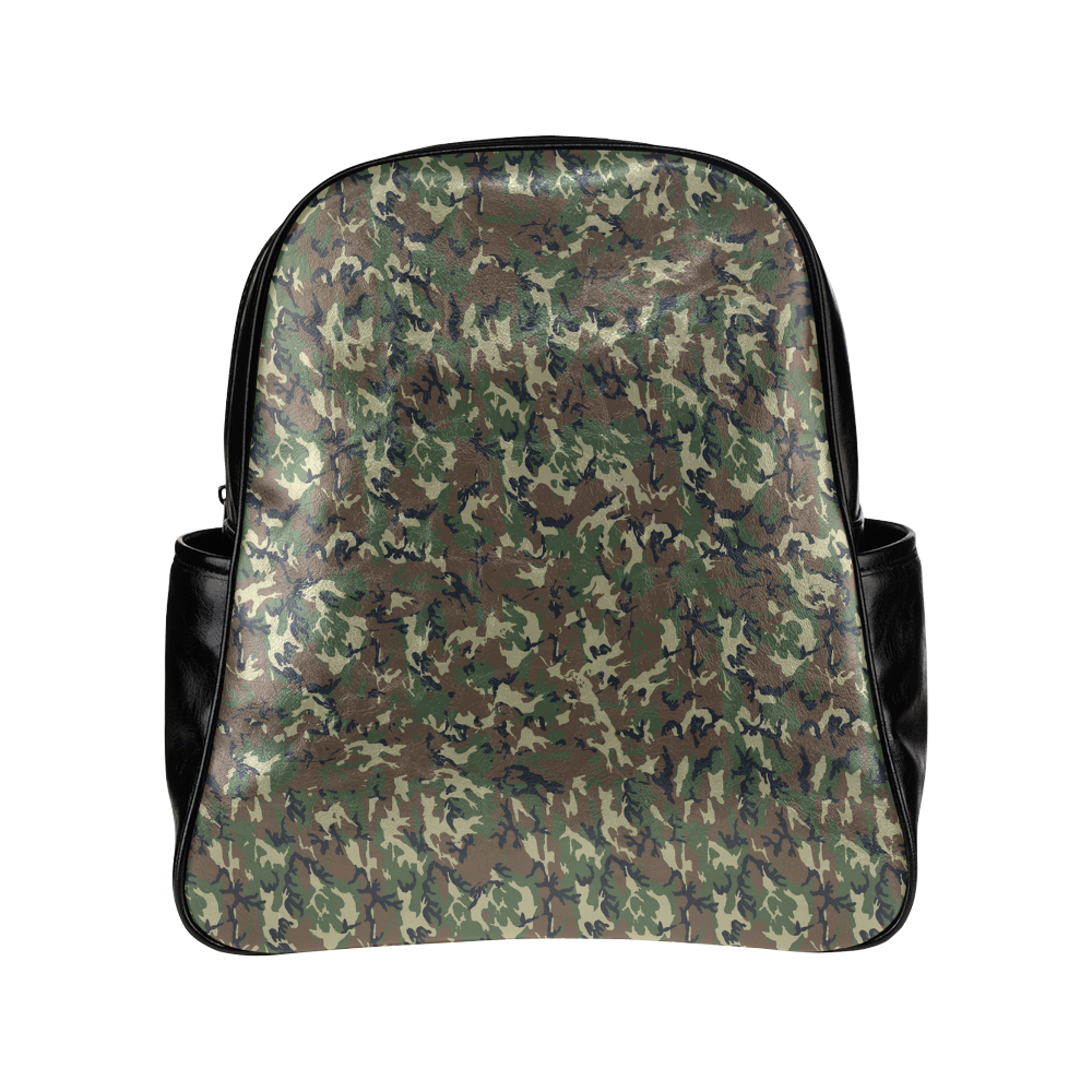 Forest Camouflage Pattern Multi-Pockets Backpack (Model 1636)