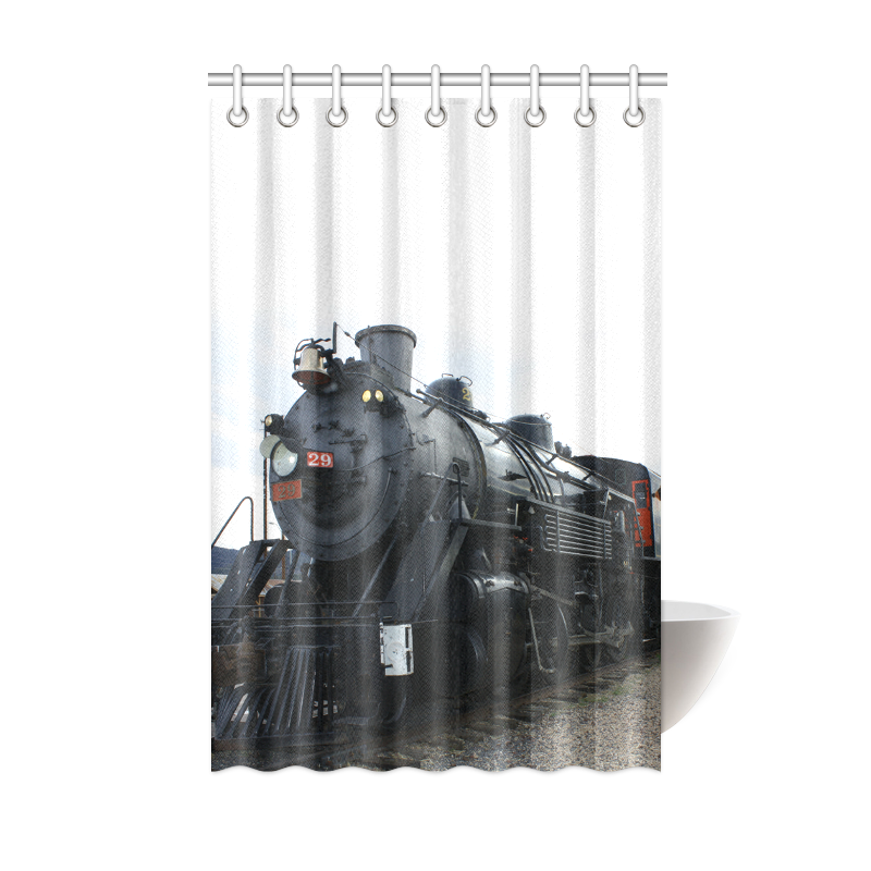 RailRoad Steam Train Shower Curtain 48"x72"