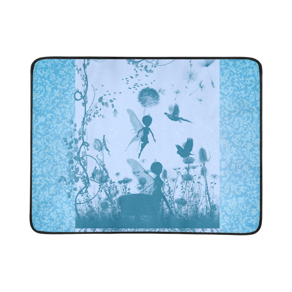Beautiful fairy in blue colors Beach Mat 78"x 60"