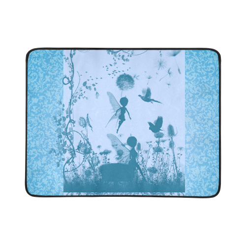 Beautiful fairy in blue colors Beach Mat 78"x 60"