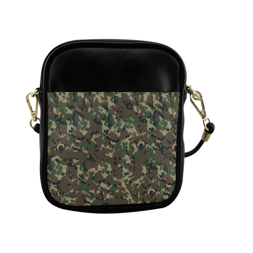 Forest Camouflage Pattern Sling Bag (Model 1627)