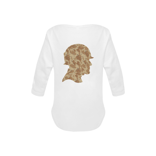 Desert Camouflage  Soldier Baby Powder Organic Long Sleeve One Piece (Model T27)