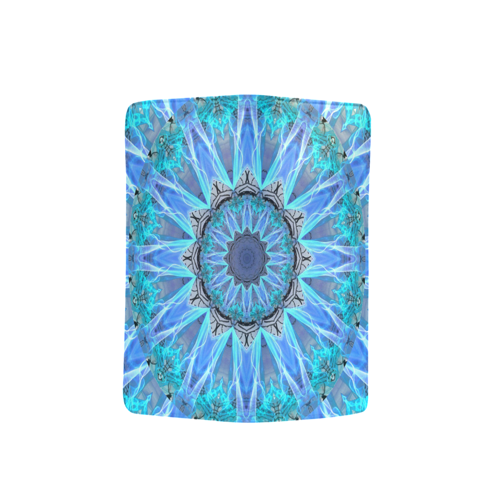 Sapphire Ice Flame, Cyan Blue Crystal Wheel Men's Clutch Purse （Model 1638）