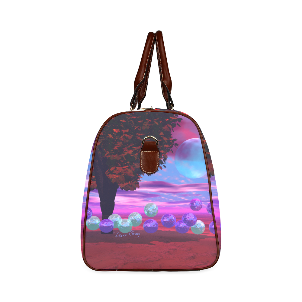 Bubble Garden, Abstract Rose  Azure Wisdom Waterproof Travel Bag/Large (Model 1639)