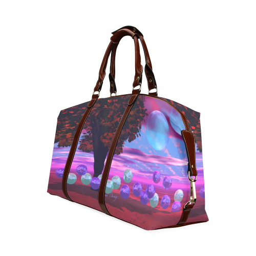 Bubble Garden, Abstract Rose  Azure Wisdom Classic Travel Bag (Model 1643)