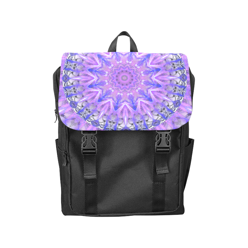 Abstract Plum Ice Crystal Palace Lattice Lace Casual Shoulders Backpack (Model 1623)