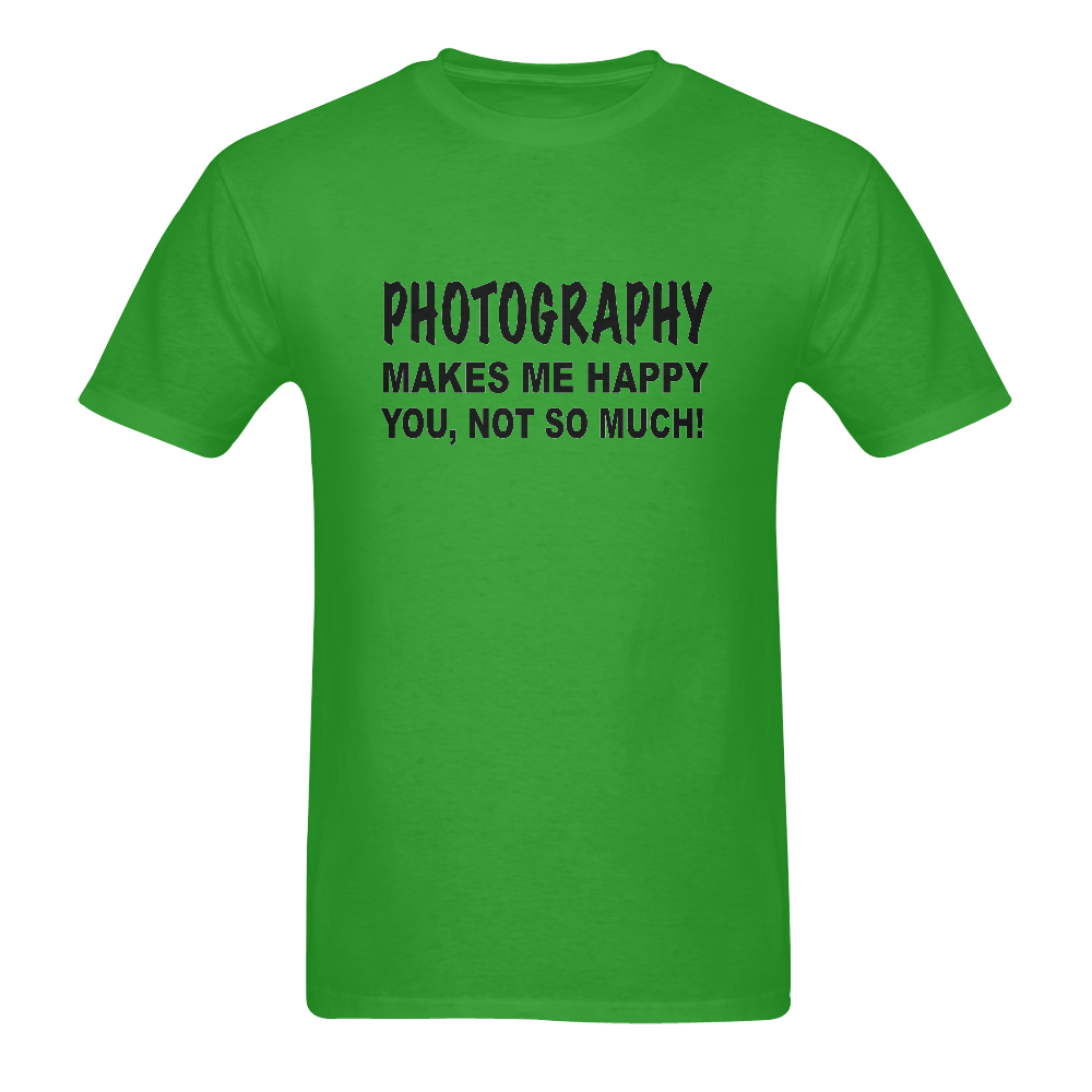 Photography makes me happy Men's T-Shirt in USA Size (Two Sides Printing)