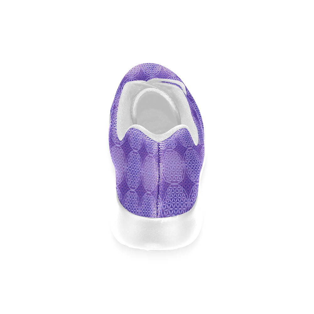 FLOWER OF LIFE stamp pattern purple violet Men’s Running Shoes (Model 020)
