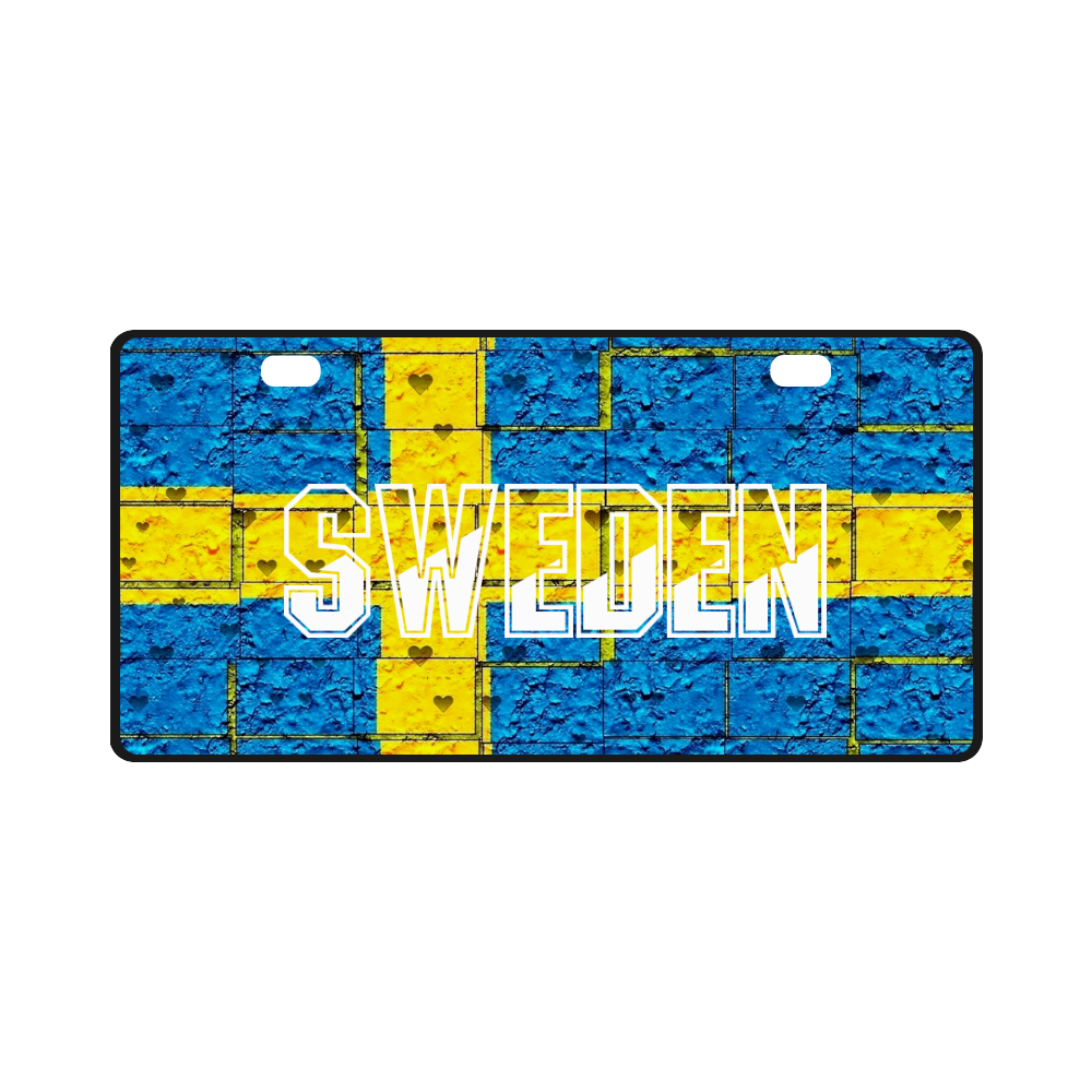Sweden Pattern by Nico Bielow License Plate