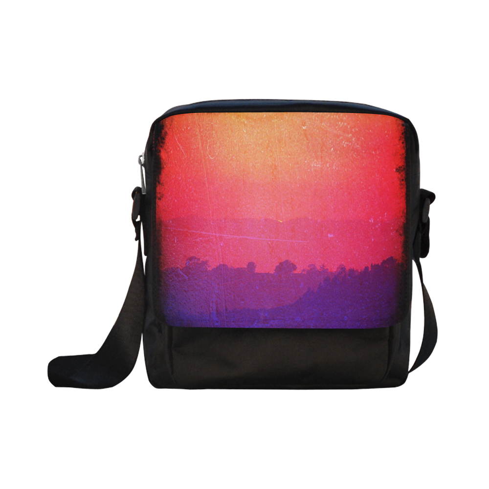 Orange Pink Purple Sunset Crossbody Nylon Bags (Model 1633)