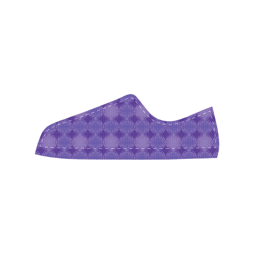 FLOWER OF LIFE stamp pattern purple violet Men's Classic Canvas Shoes (Model 018)