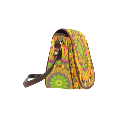 Beach Grass Golden Red Foliage Abstract Fall Days Saddle Bag/Small (Model 1649) Full Customization