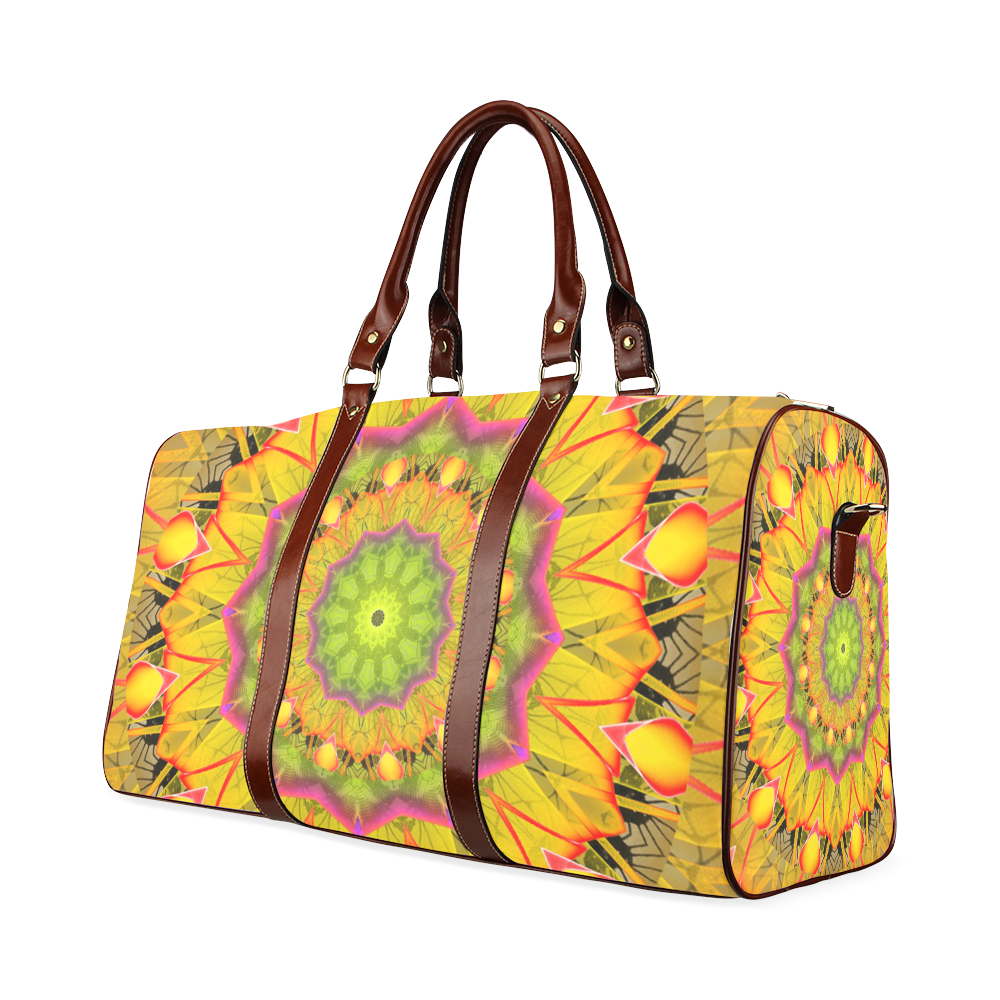 Beach Grass Golden Red Foliage Abstract Fall Days Waterproof Travel Bag/Small (Model 1639)