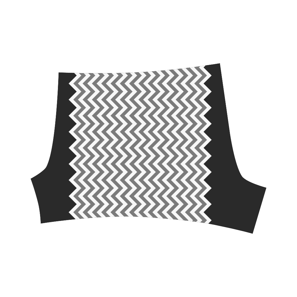 HIPSTER zigzag chevron pattern white Briseis Skinny Shorts (Model L04)