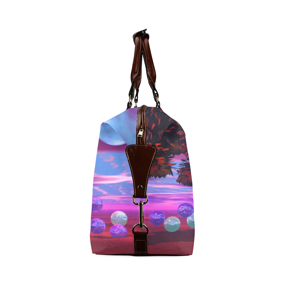 Bubble Garden, Abstract Rose  Azure Wisdom Classic Travel Bag (Model 1643)