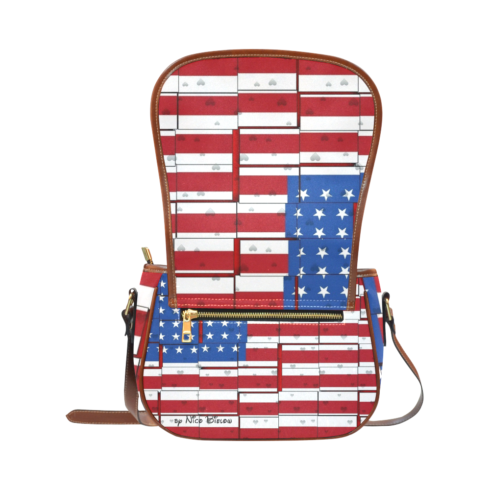 USA Pattern by Nico Bielow Saddle Bag/Large (Model 1649)