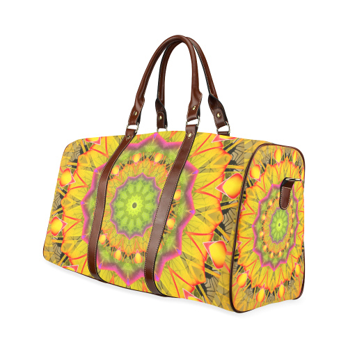 Beach Grass Golden Red Foliage Abstract Fall Days Waterproof Travel Bag/Small (Model 1639)