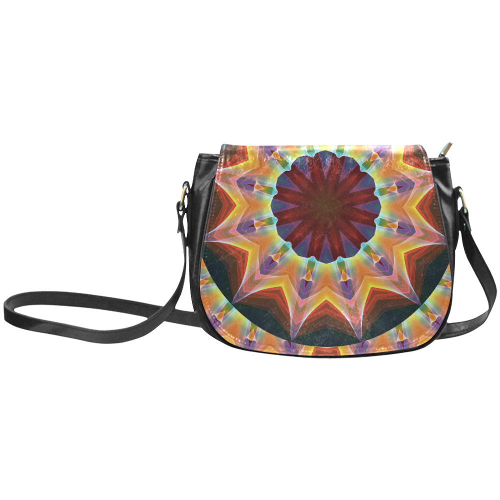 Santa Fe Summer Night, Abstract Warm Romance Classic Saddle Bag/Small (Model 1648)