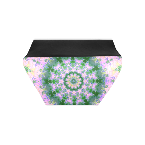 Rose Pink Green Explosion of Flowers Mandala Clutch Bag (Model 1630)