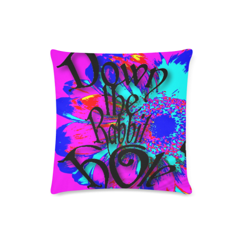 down the rabbit hole Custom Zippered Pillow Case 16"x16" (one side)