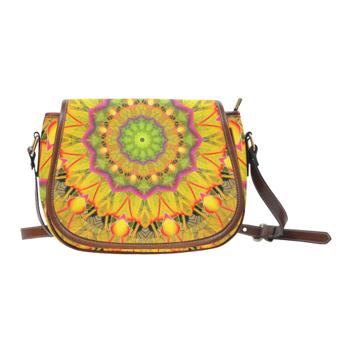 Beach Grass Golden Red Foliage Abstract Fall Days Saddle Bag/Large (Model 1649)